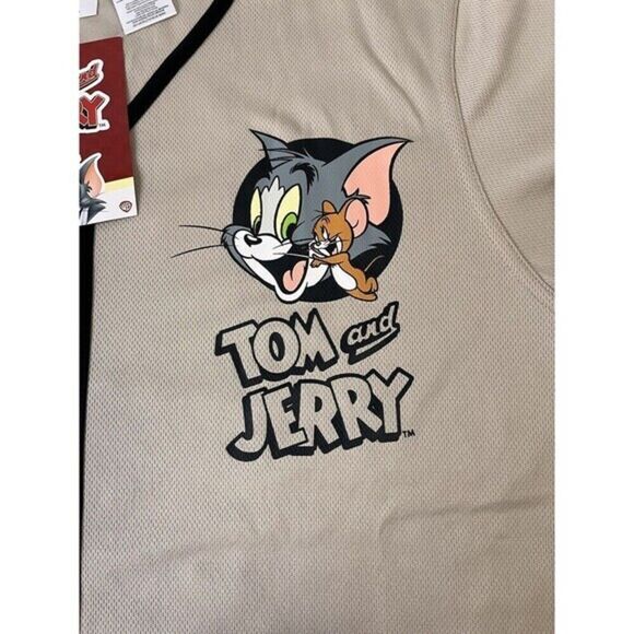Tom & Jerry Men's‎ Front&Back Graphic Jersey Baseball Shirt NEW - Picture 7 of 11